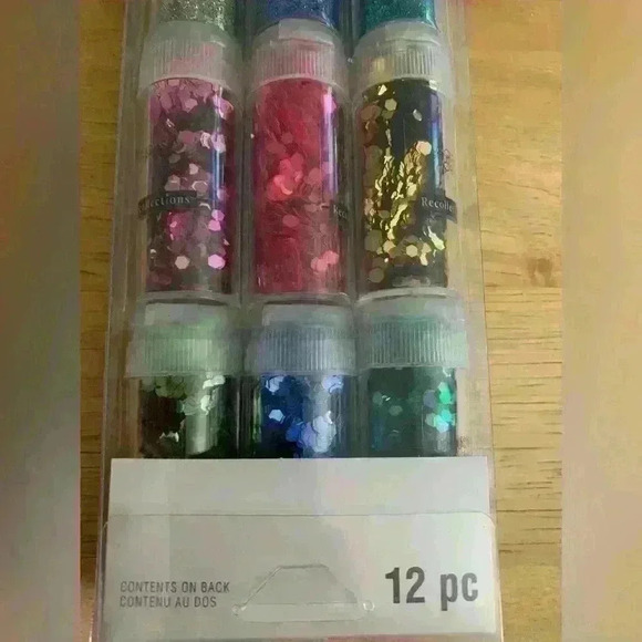 NWOT Recollections Assorted Glitters, Coastal Village, Pack of 12 Tubes - Picture 2 of 4